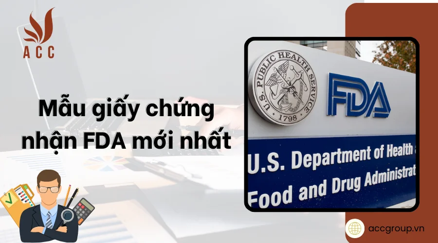 Mẫu giấy chứng nhận FDA mới nhất