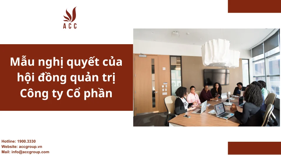 Mẫu nghị quyết của hội đồng quản trị Công ty Cổ phần