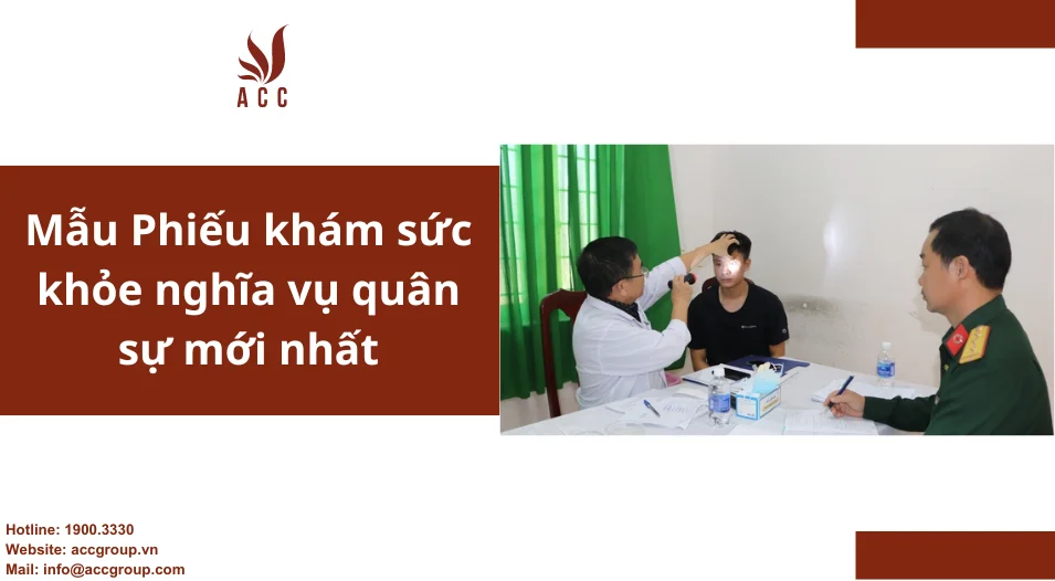 Mẫu Phiếu khám sức khỏe nghĩa vụ quân sự mới nhất