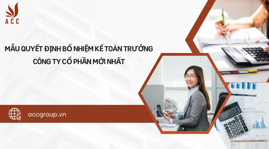 Mẫu quyết định bổ nhiệm kế toán trưởng công ty cổ phần mới nhất