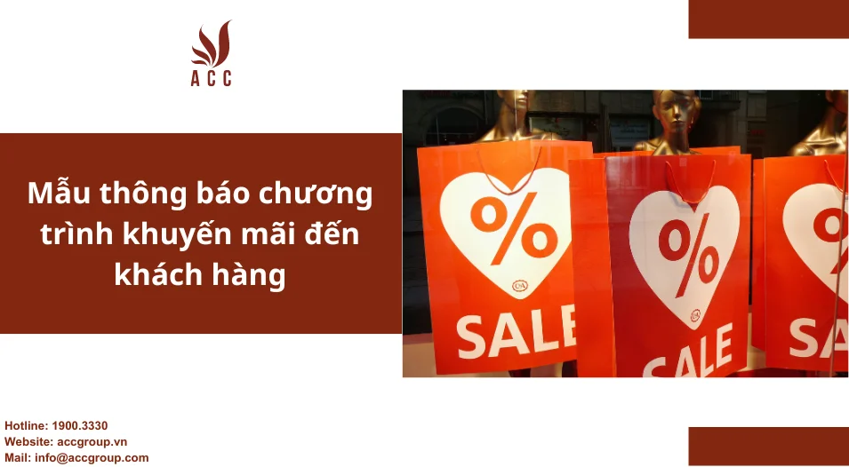 Mẫu thông báo chương trình khuyến mãi đến khách hàng