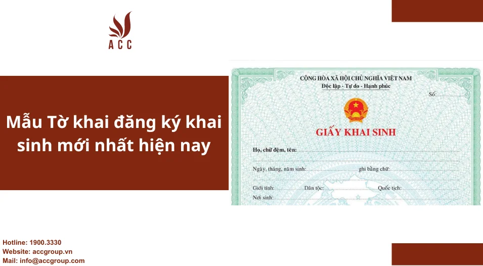 Mẫu Tờ khai đăng ký khai sinh mới nhất hiện nay