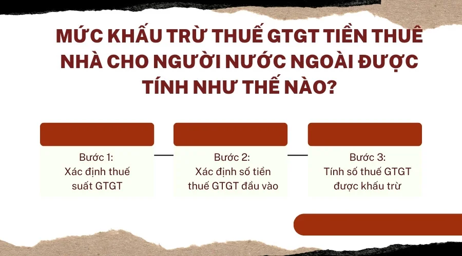 Mức khấu trừ thuế GTGT tiền thuê nhà cho người nước ngoài được tính như thế nào?