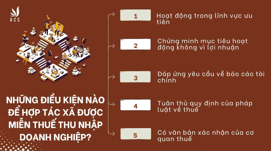 Những điều kiện nào để hợp tác xã được miễn thuế thu nhập doanh nghiệp?