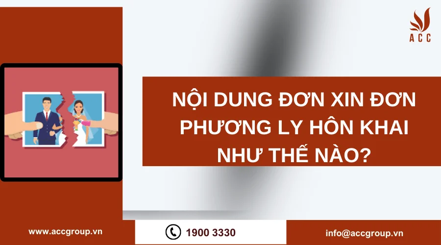 Nội dung đơn xin ly hôn đơn phương khai thế nào?