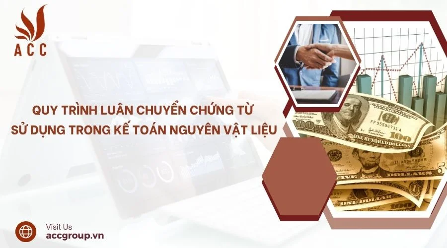 Quy trình luân chuyển chứng từ sử dụng trong kế toán nguyên vật liệu