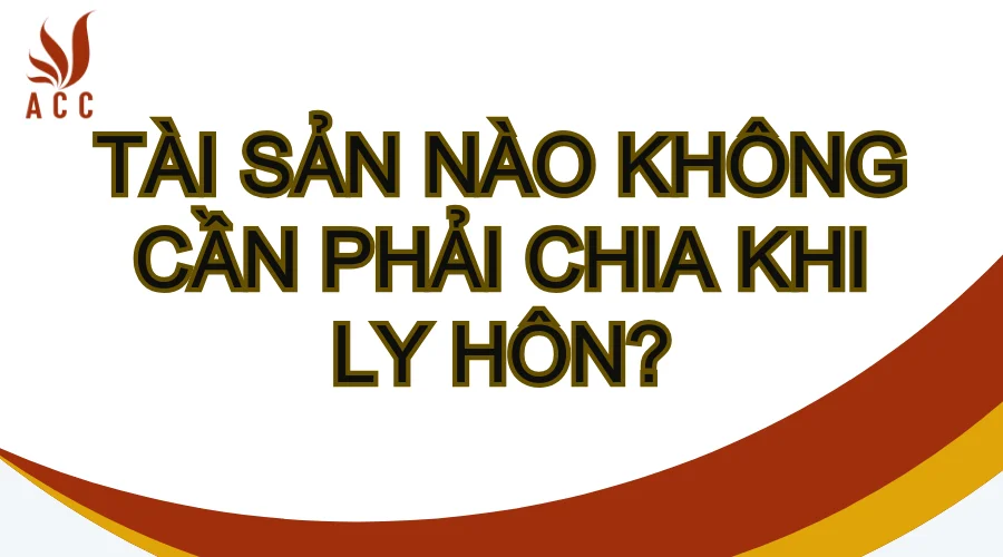 Tài sản nào không cần phải chia khi ly hôn?