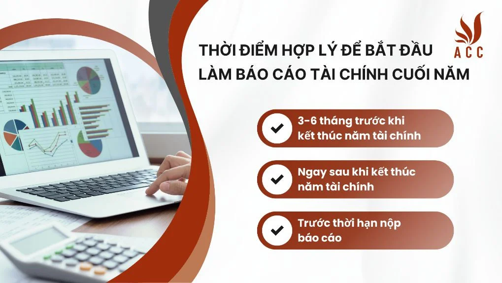 Thời điểm hợp lý để bắt đầu làm báo cáo tài chính cuối năm