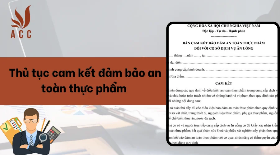 Thủ tục cam kết đảm bảo an toàn thực phẩm