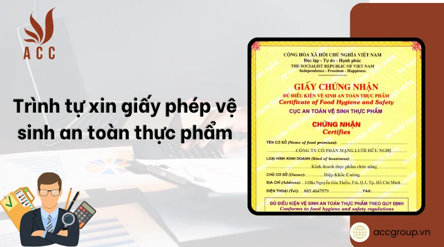 Trình tự xin giấy phép vệ sinh an toàn thực phẩm