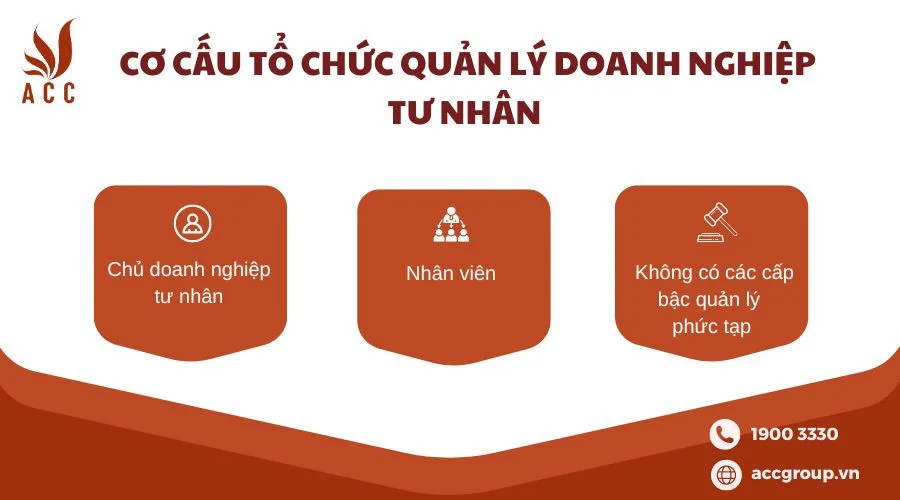 Cơ cấu tổ chức quản lý doanh nghiệp tư nhân