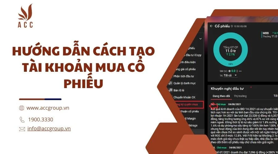 Hướng dẫn cách tạo tài khoản mua cổ phiếu