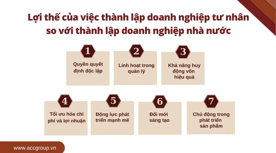 Lợi thế của việc thành lập doanh nghiệp tư nhân so với thành lập doanh nghiệp nhà nước 