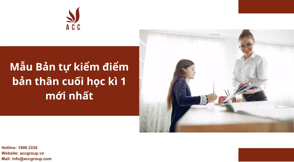 Mẫu Bản tự kiểm điểm bản thân cuối học kì 1 mới nhất