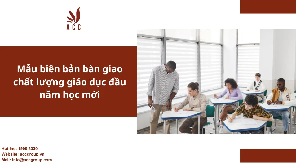 Mẫu biên bản bàn giao chất lượng giáo dục đầu năm học mới