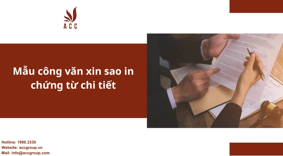 Mẫu công văn xin sao in chứng từ chi tiết