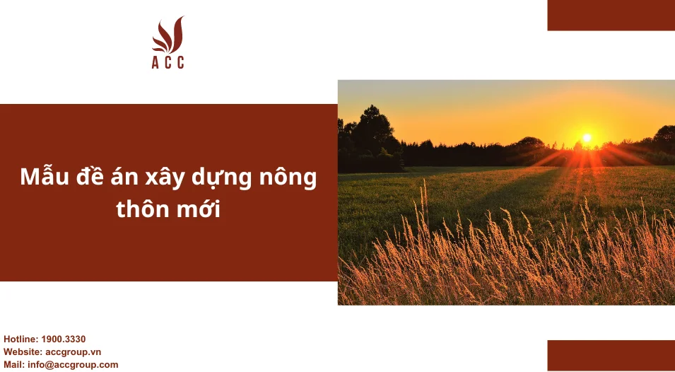 Mẫu đề án xây dựng nông thôn mới