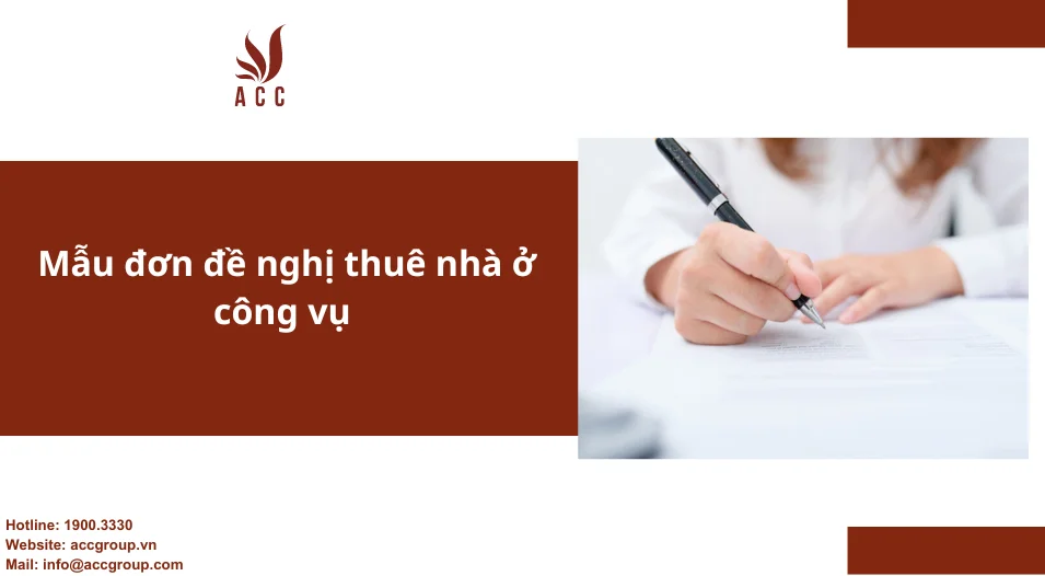 Mẫu đơn đề nghị thuê nhà ở công vụ