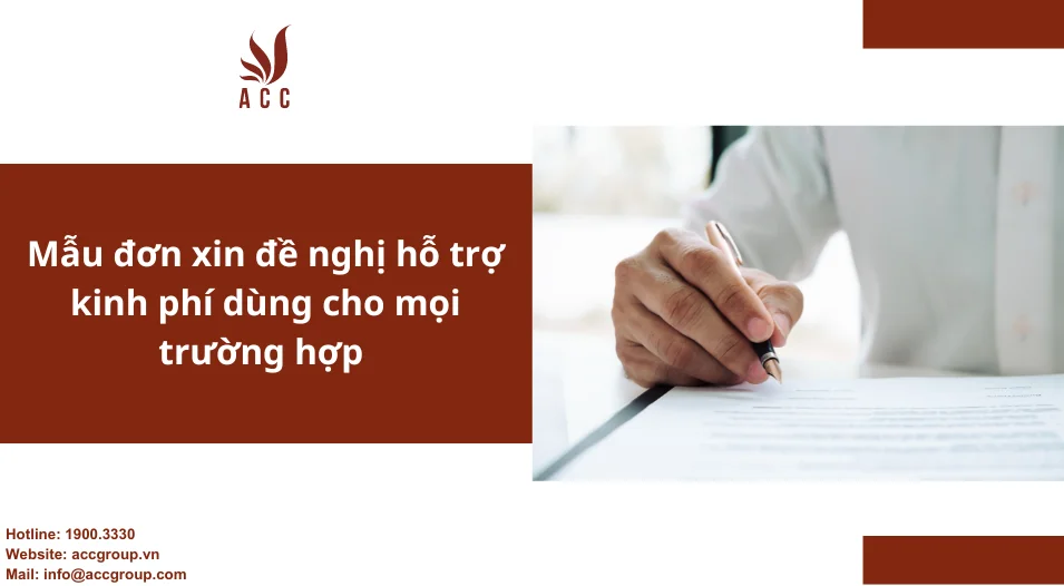 Mẫu đơn xin đề nghị hỗ trợ kinh phí dùng cho mọi trường hợp