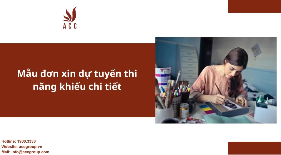 Mẫu đơn xin dự tuyển thi năng khiếu chi tiết