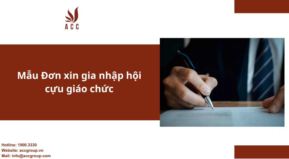 Mẫu Đơn xin gia nhập hội cựu giáo chức