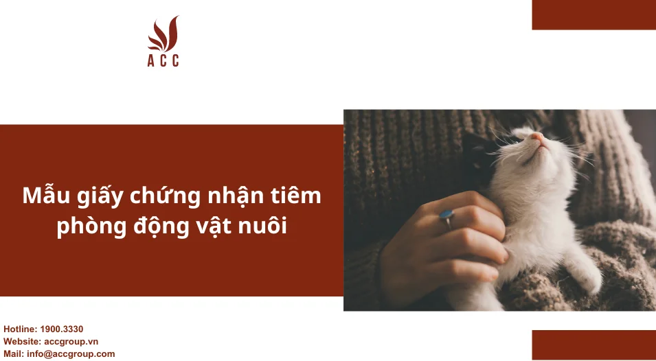 Mẫu giấy chứng nhận tiêm phòng động vật nuôi