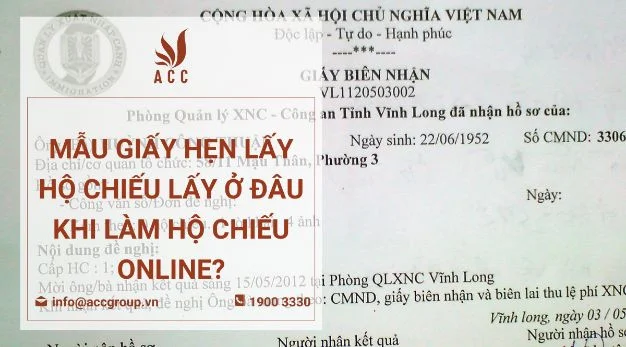 Mẫu giấy hẹn lấy hộ chiếu lấy ở đâu khi làm hộ chiếu online?