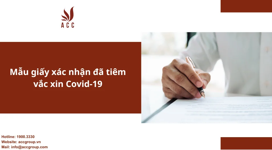 Mẫu giấy xác nhận đã tiêm vắc xin Covid-19