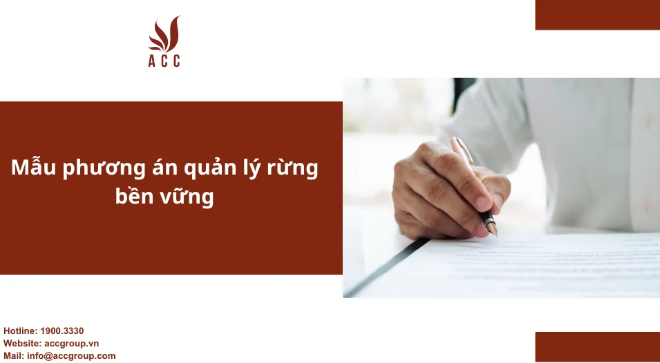 Mẫu phương án quản lý rừng bền vững