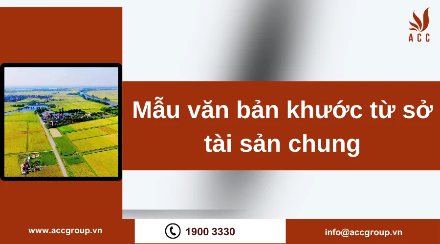 Mẫu văn bản khước từ sở tài sản chung