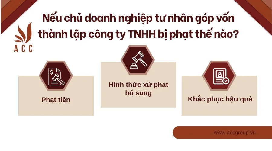 Nếu chủ doanh nghiệp tư nhân góp vốn thành lập công ty TNHH bị phạt thế nào?