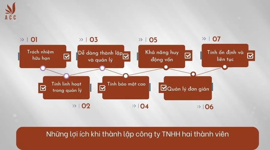 Những lợi ích khi thành lập công ty TNHH hai thành viên