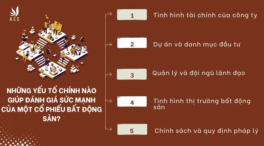 Những yếu tố chính nào giúp đánh giá sức mạnh của một cổ phiếu bất động sản?