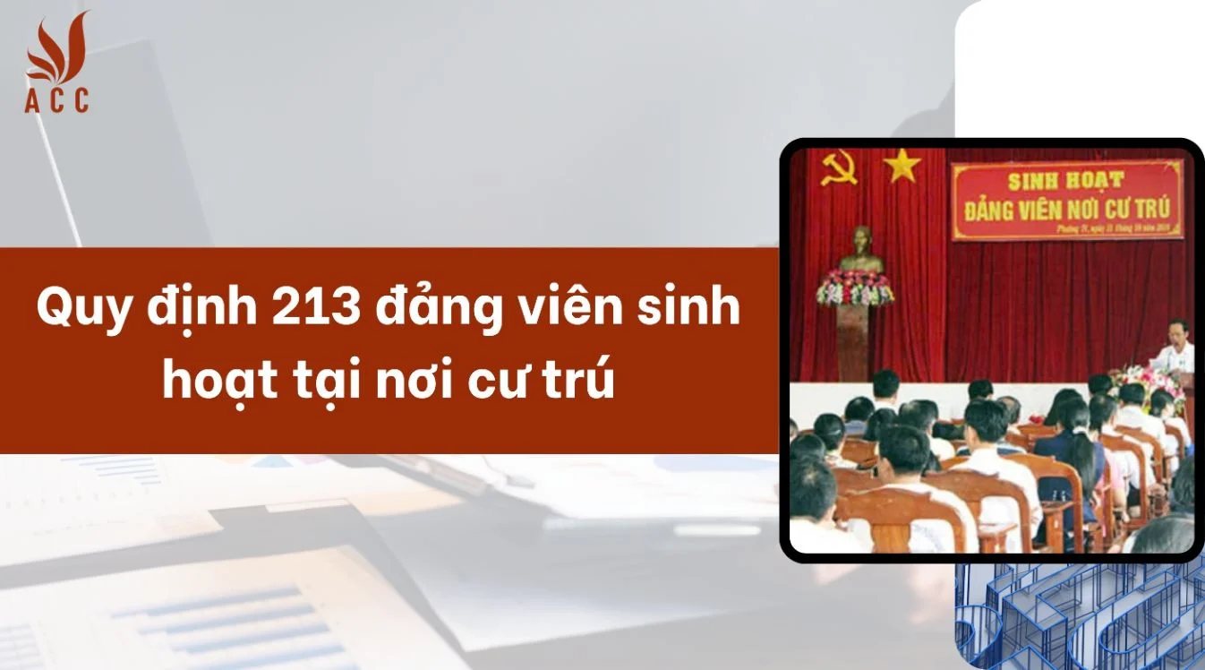 Quy định 213 đảng viên sinh hoạt tại nơi cư trú