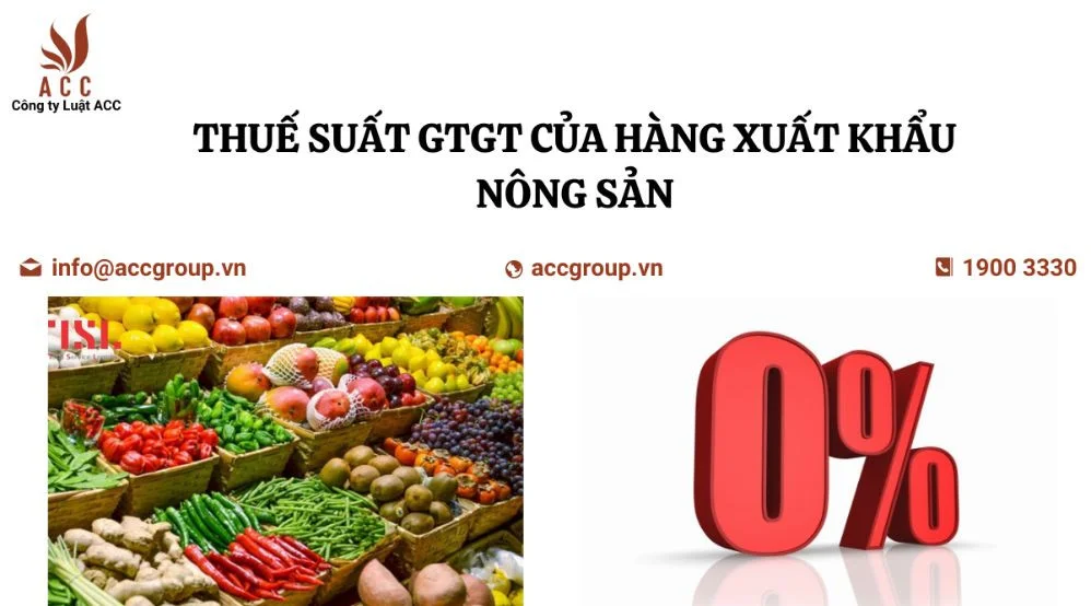 Thuế xuất GTGT của hàng xuất khẩu nông sản