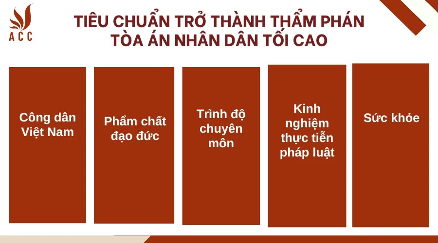 Tiêu chuẩn trở thành thẩm phán Tòa án nhân dân tối cao 