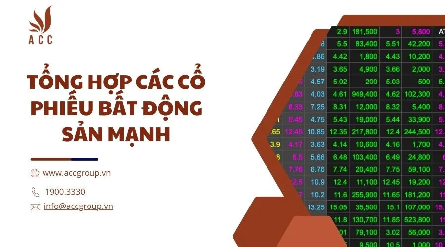 Tổng hợp các cổ phiếu bất động sản mạnh