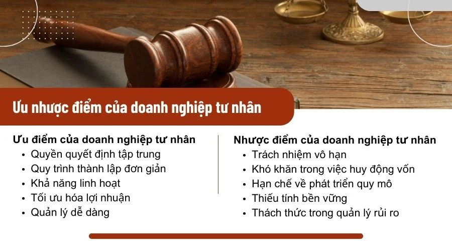 Ưu nhược điểm của doanh nghiệp tư nhân