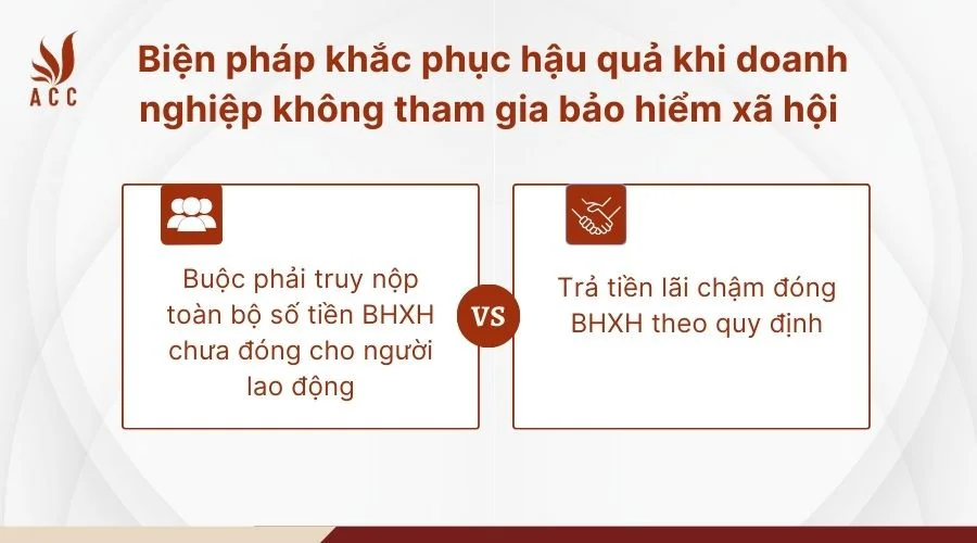 Biện pháp khắc phục hậu quả khi doanh nghiệp không tham gia bảo hiểm xã hội