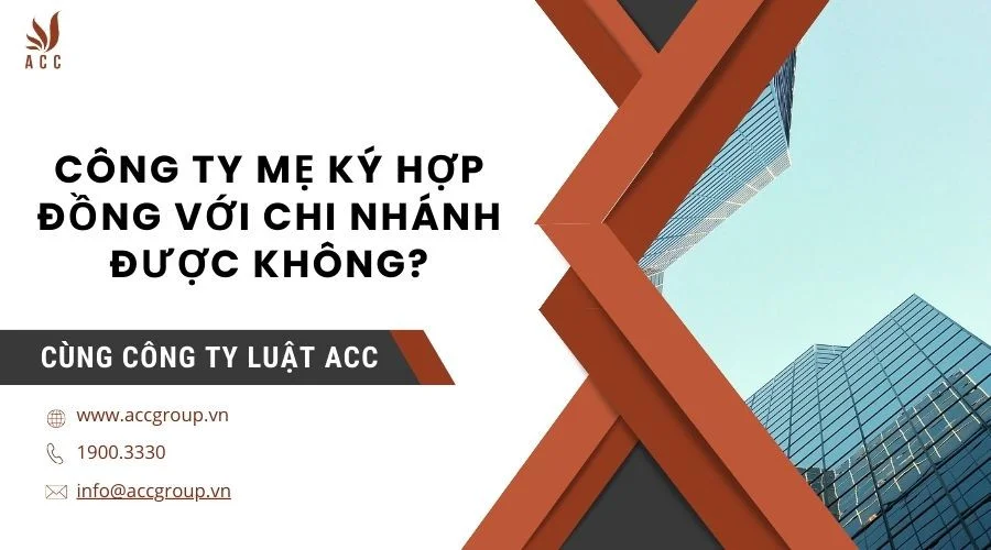 Công ty mẹ ký hợp đồng với chi nhánh được không?