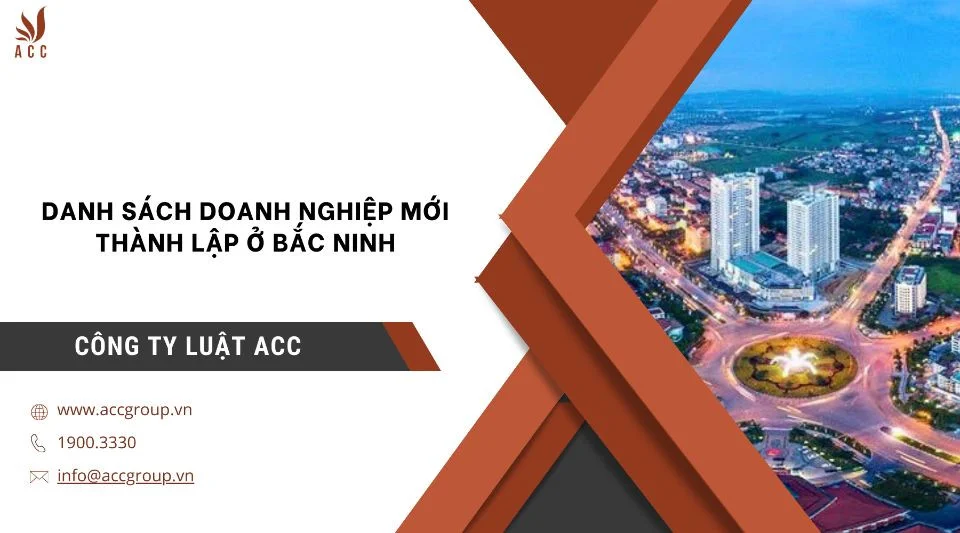 Danh sách doanh nghiệp mới thành lập tại Bắc Ninh