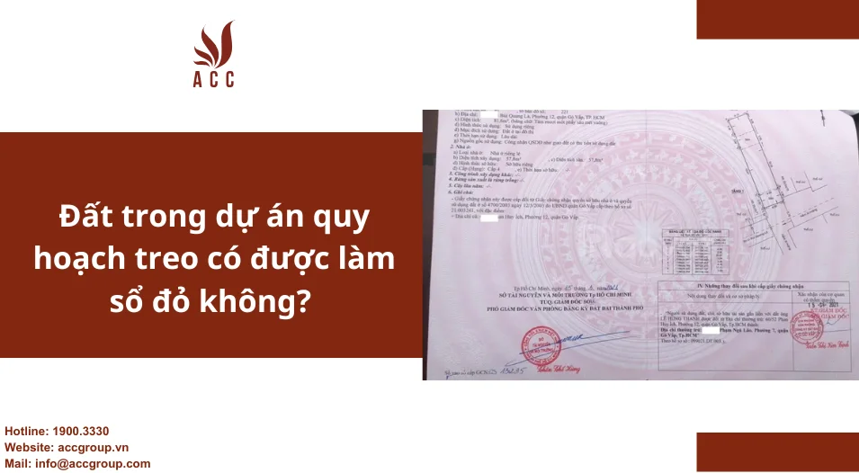 Đất trong dự án quy hoạch treo có được làm sổ đỏ không?