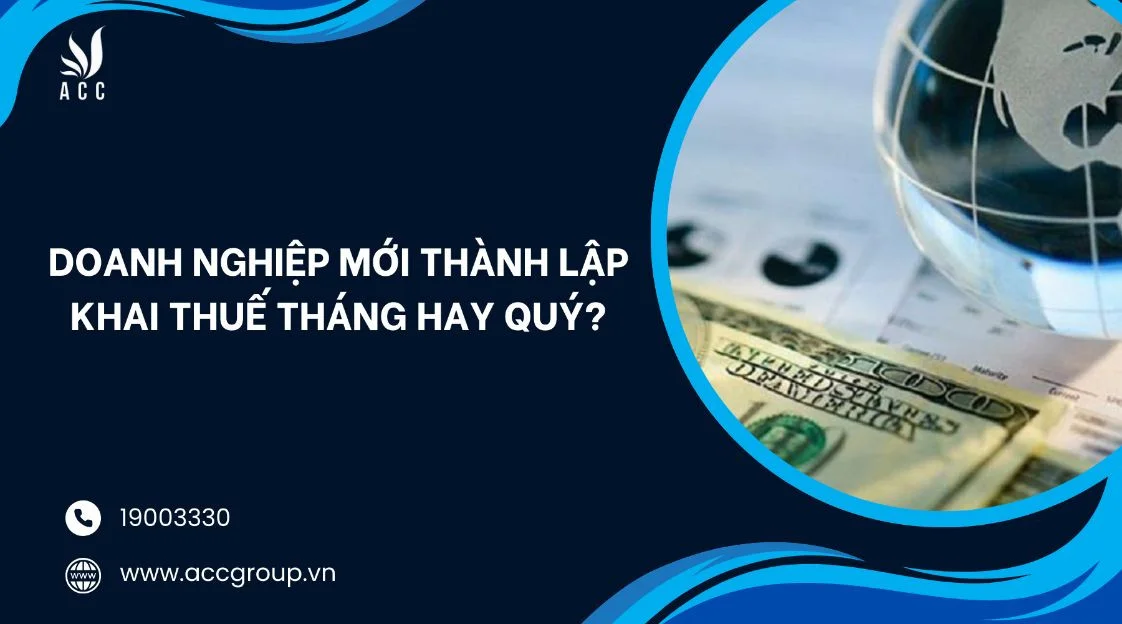 Doanh nghiệp mới thành lập khai thuế tháng hay quý?