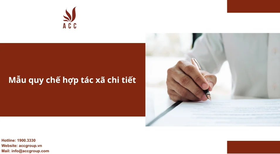 Mẫu quy chế hợp tác xã chi tiết