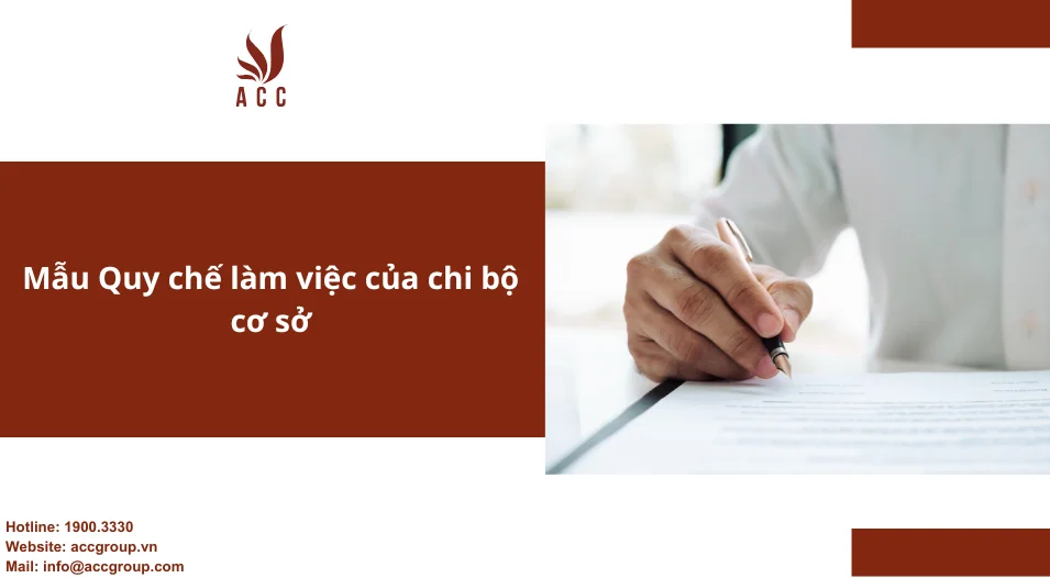 Mẫu Quy chế làm việc của chi bộ cơ sở