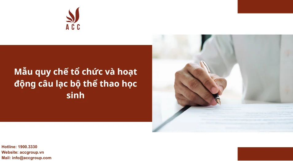 Mẫu quy chế tổ chức và hoạt động câu lạc bộ thể thao học sinh