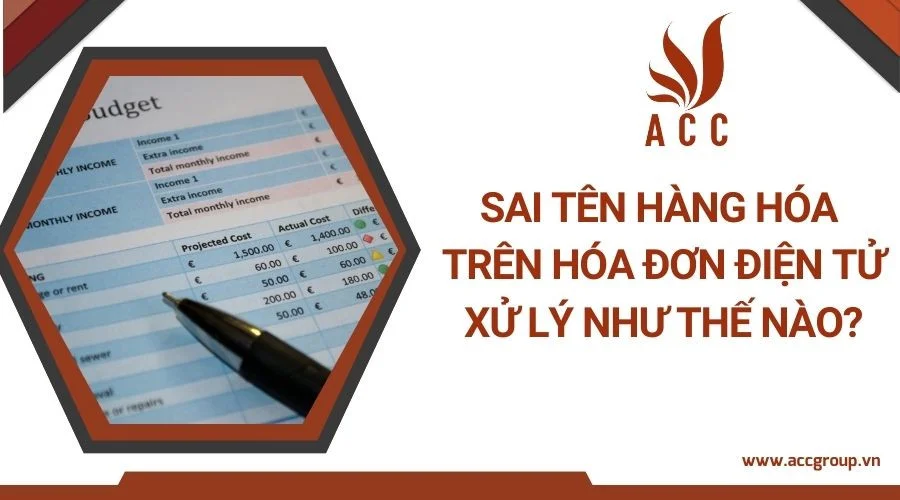 Sai tên hàng hóa trên hóa đơn điện tử xử lý như thế nào?