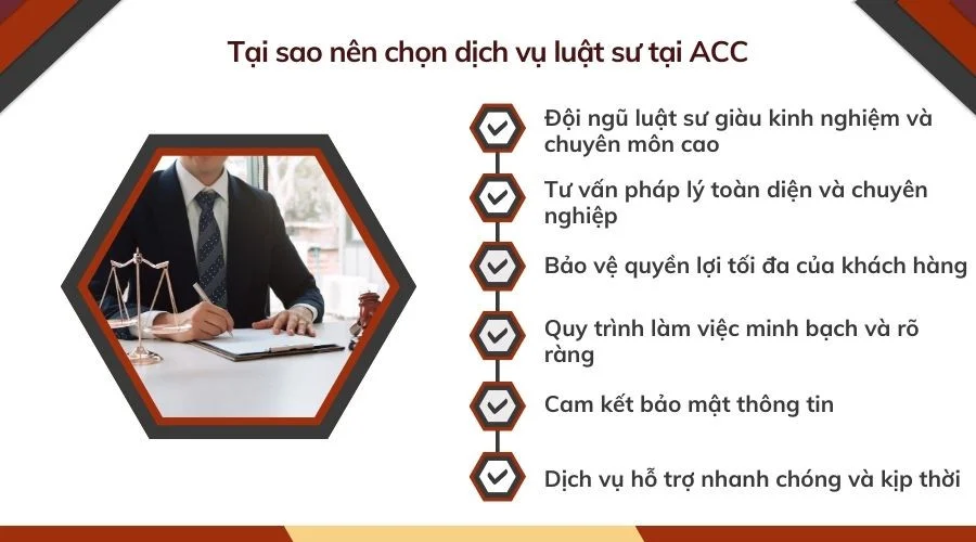 Tại sao nên chọn dịch vụ luật sư tại Công ty Luật ACC?