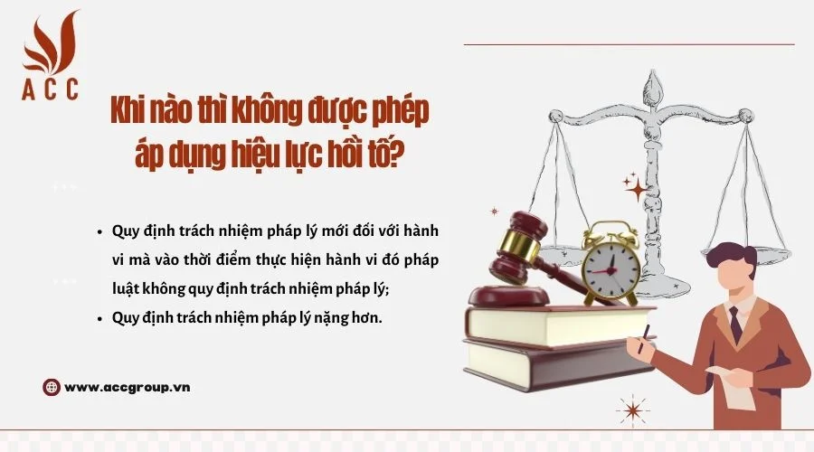 Khi nào thì không được phép áp dụng hiệu lực hồi tố? 