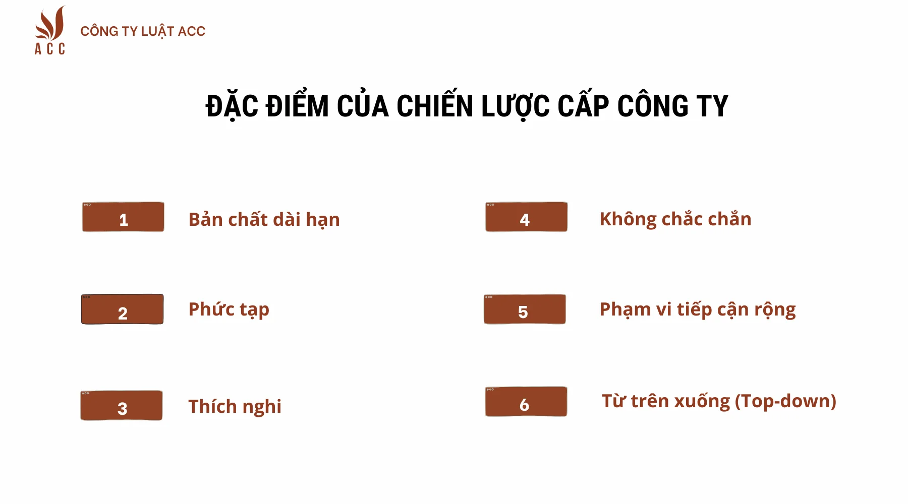 Đặc điểm của chiến lược cấp công ty